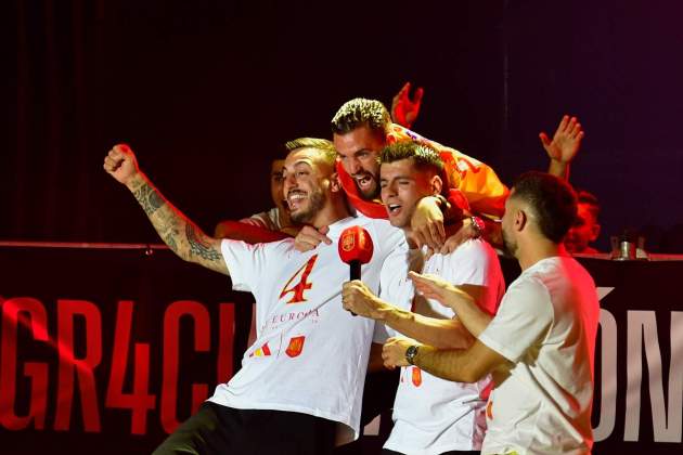 Nacho Fernández celebración Eurocopa Europa Press