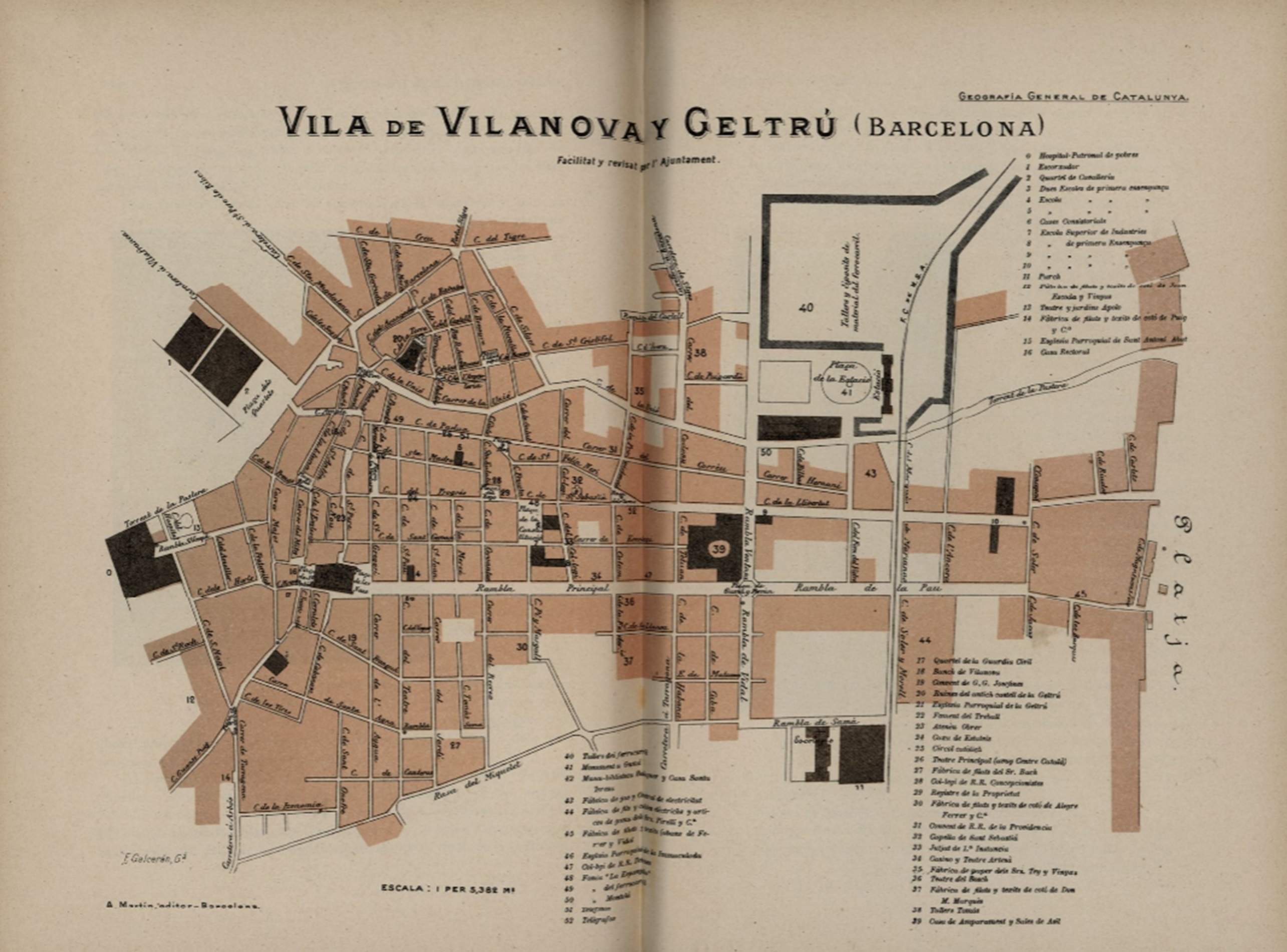 Planol de Vilanova i la Geltrú (1908). Font Institut Cartografic de Catalunya