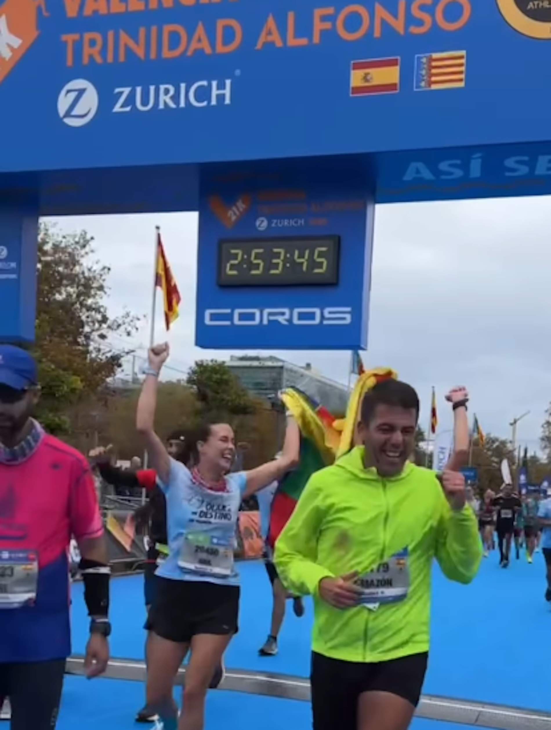 Mazón corrent en la mitja marató de València