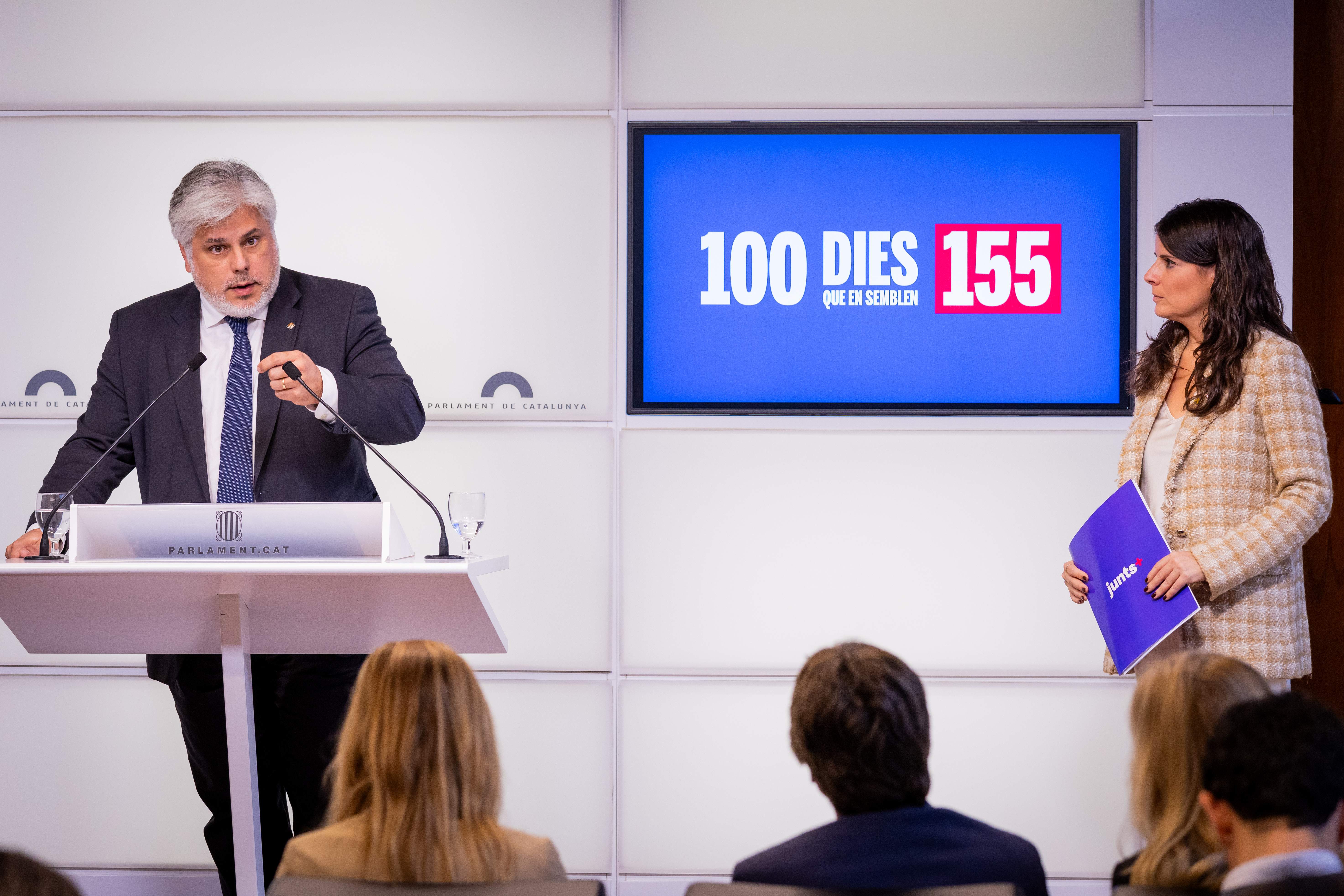 Junts avisa de la españolización que ha "iniciado" Illa en estos 100 días, que "parecen 155"