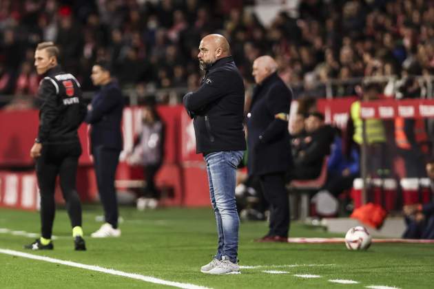 Manolo González, durante el pasado Girona - Español / Foto: Europa Press