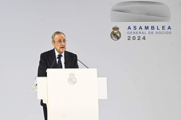 Florentino Pérez durant l'Assamblea General del Reial Madrid. / Foto: EFE