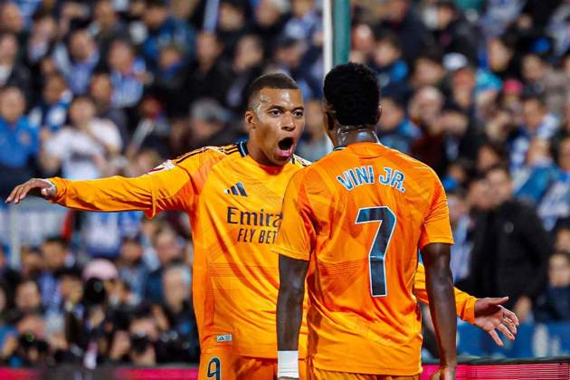 Mbappé Vinicius celebración gol Leganés Real Madrid