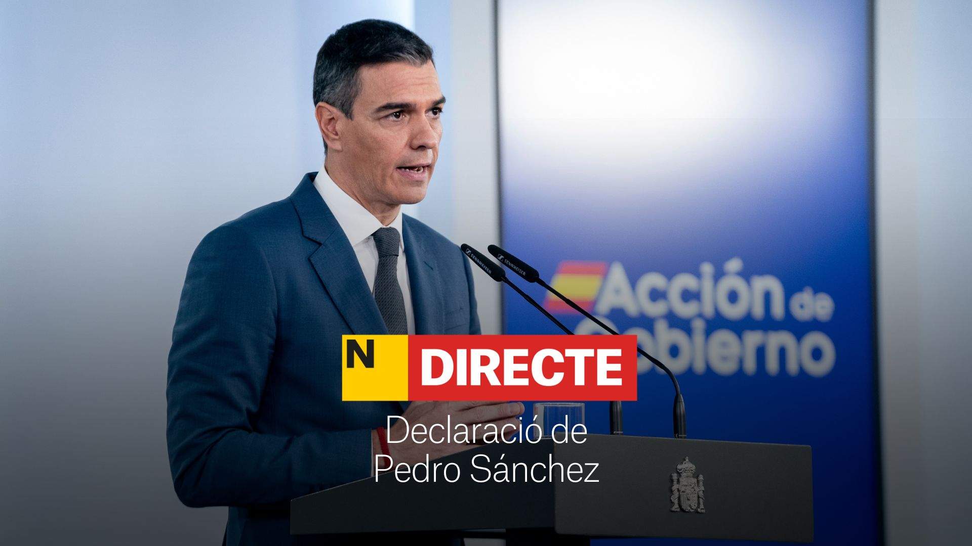 Declaración institucional de Pedro Sánchez desde la Moncloa, DIRECTO