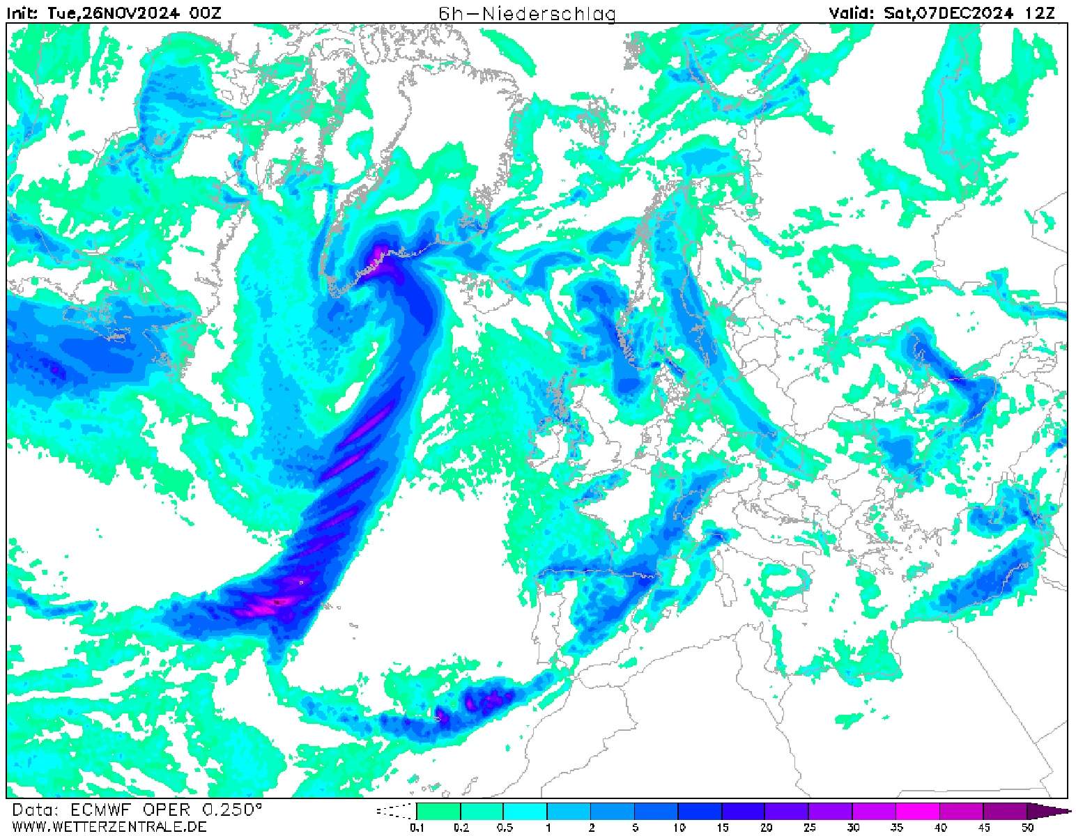 Previsió del temps Pont de la Puríssima 2024 Catalunya ECMWF Wetterzentrale