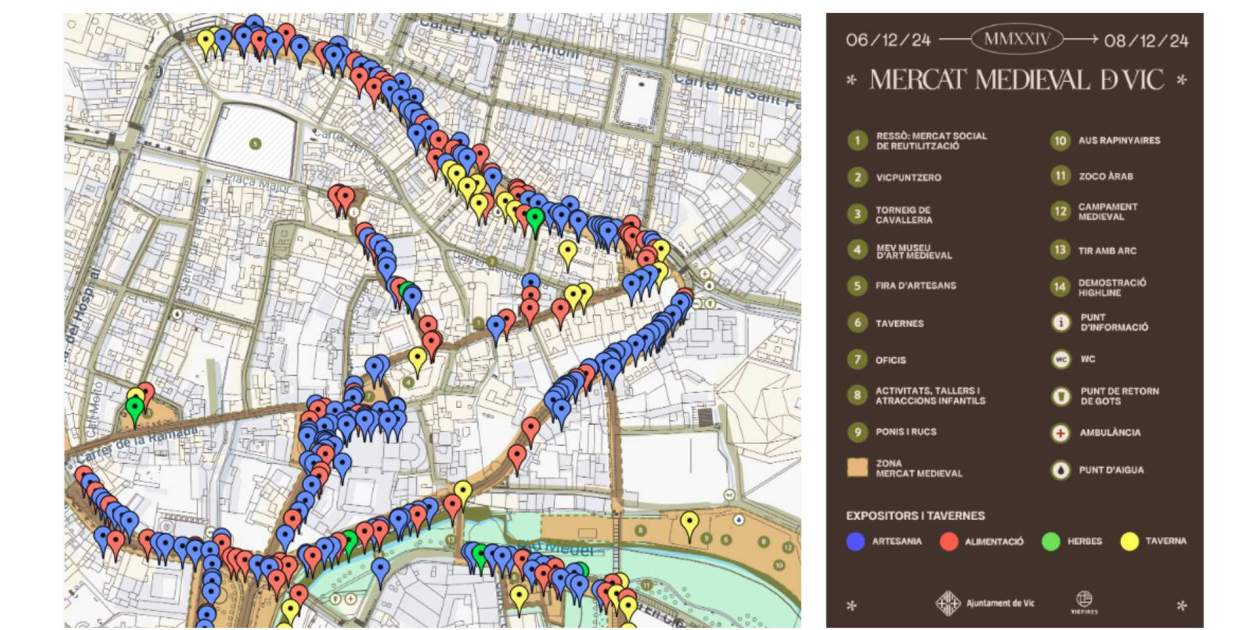 Mercado medieval de Vic 2024 Mapa