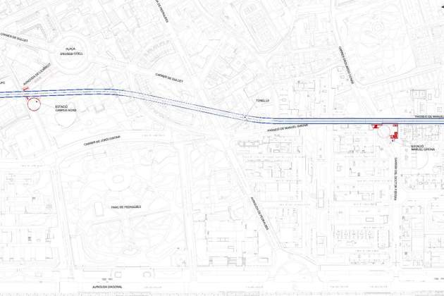 ubicacio estacions metro l9 manuel girona campus nord foto territori