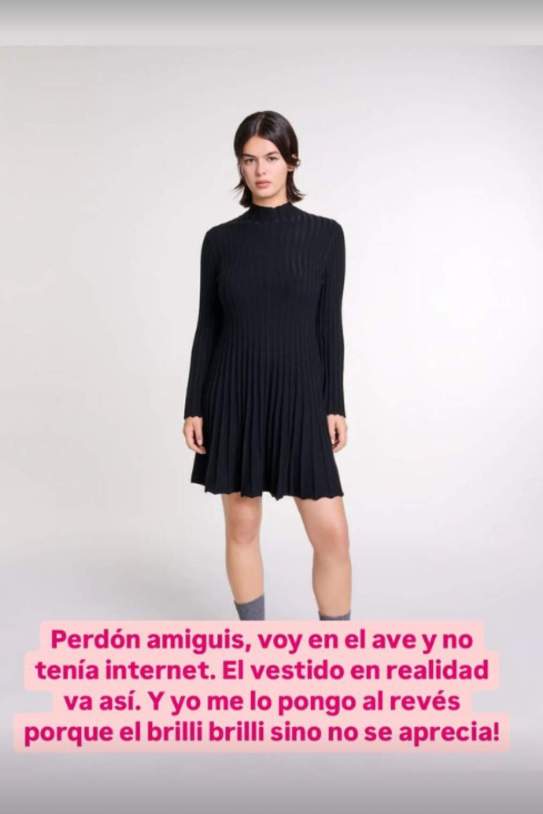 Nuria Marin vestido|traje negro / Instagram Nuria Marin vestido|traje negro / Instagram