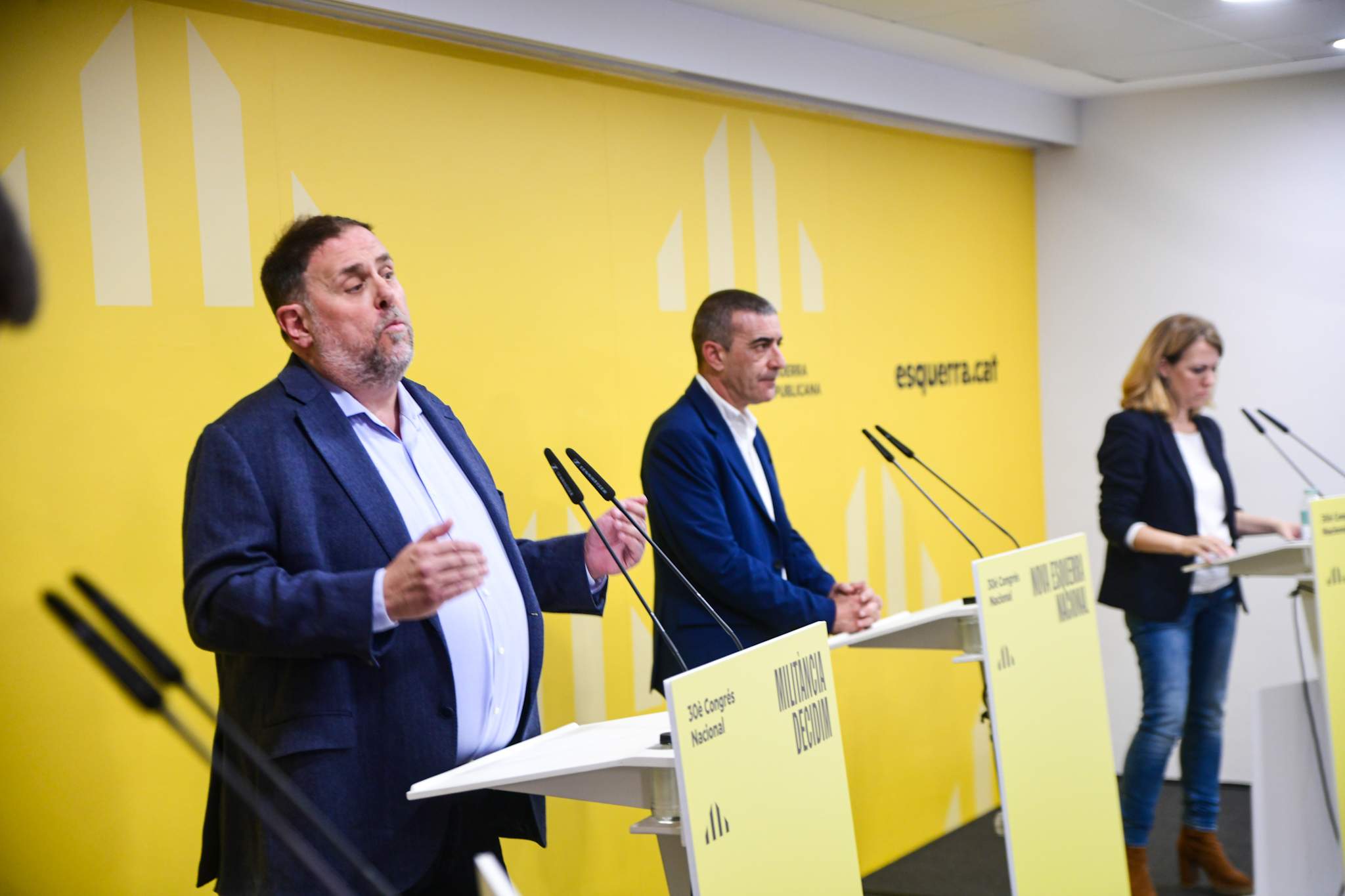 Junqueras guanya, però no supera el 50% dels vots i s'enfrontarà a Godàs en segona volta per presidir ERC