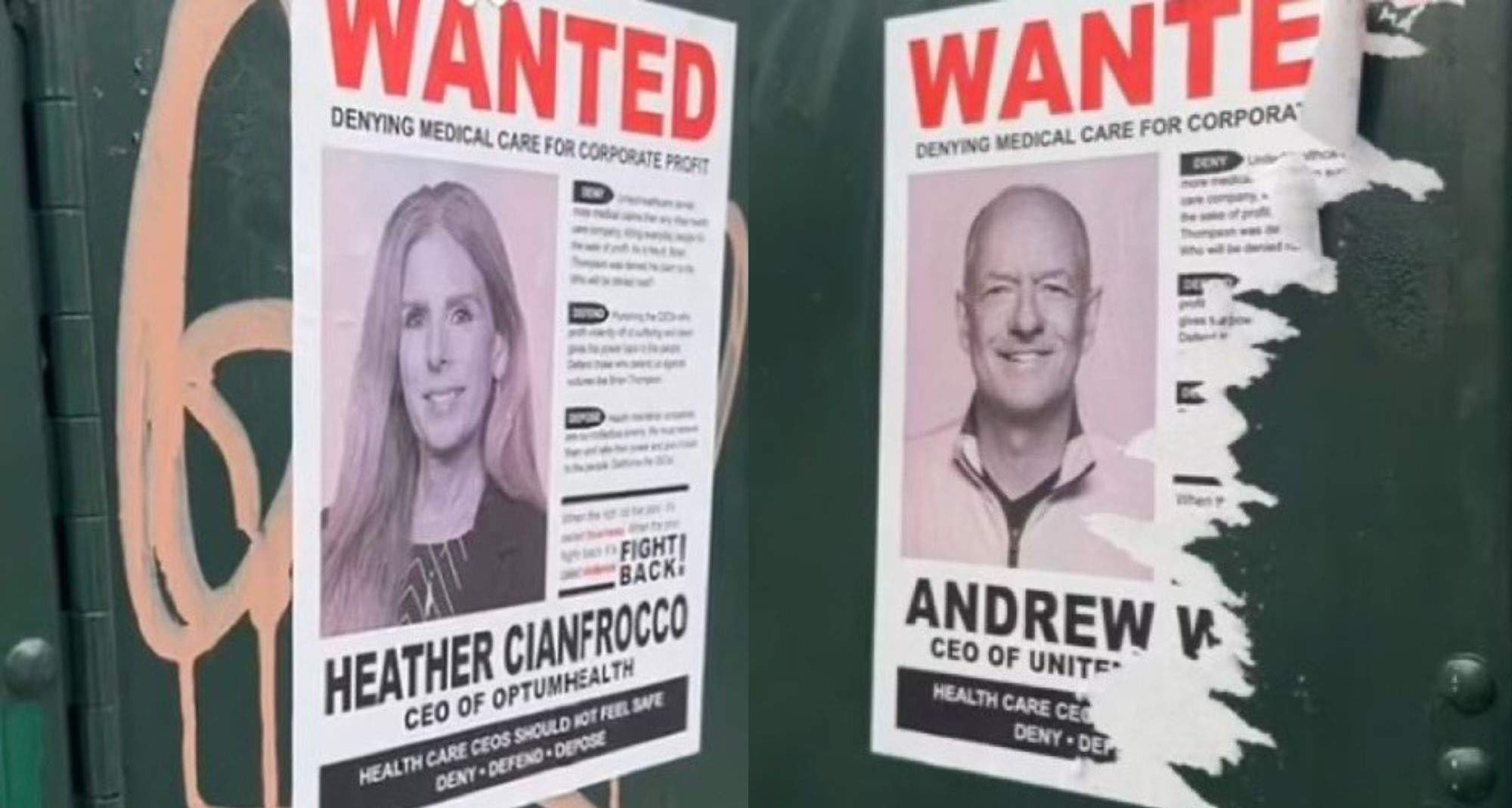 Cartells d'"es busca" de CEOs a Nova York després de l'assassinat del directiu de UnitedHealthcare