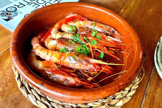 Gambes a l'allet del restaurant Brisa foto Oriol Foix