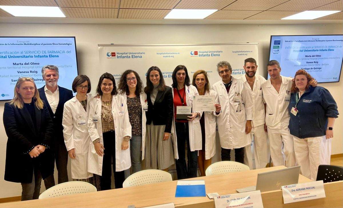 El Servicio de Farmacia Hospitalaria del Hospital Universitario Infanta Elena recibe el Sello de Calidad