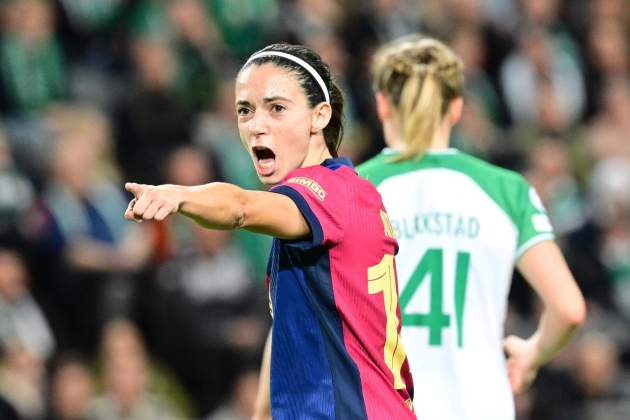 Aitana celebra un gol del Barça femeni / Foto: EFE