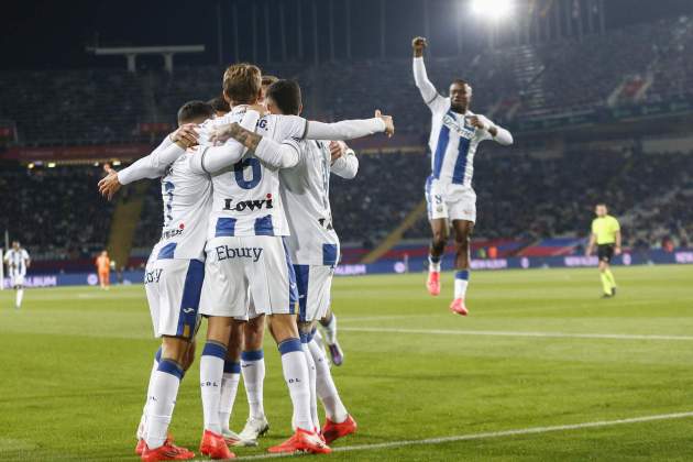 El Leganés celebra un gol contra el Barça / Foto: EFE