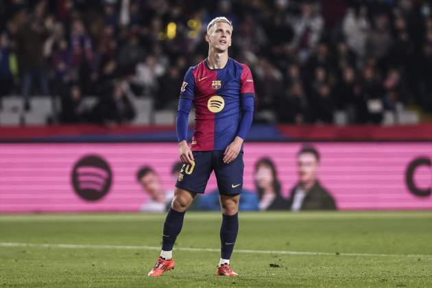 Dani Olmo, desesperado durante el pasado Barça - Leganés / Foto: Europa Press