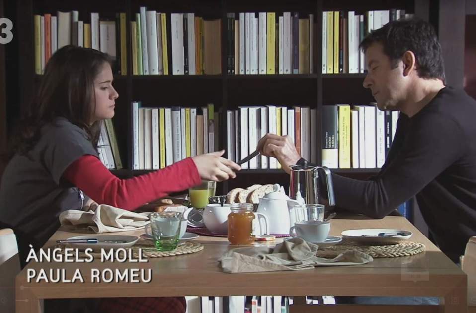 Alba (Paula Romeu) amb el seu pare Abel Folk, TV3