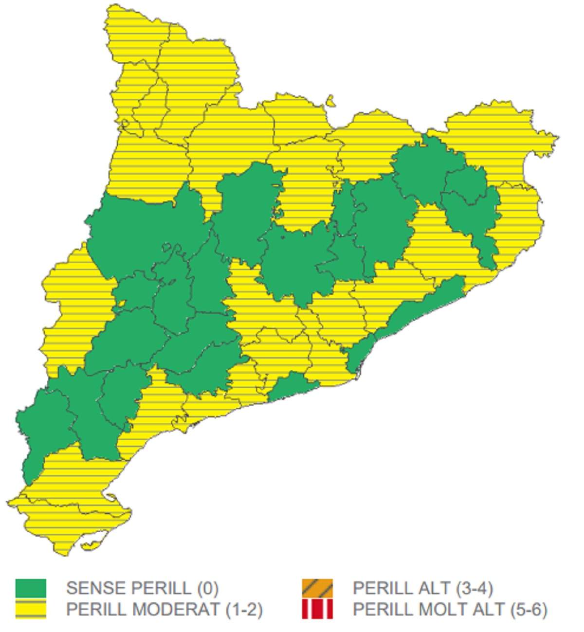 Alerta por|para fuerte viento este jueves, 19 de diciembre del 2024 en Catalunya Meteocat