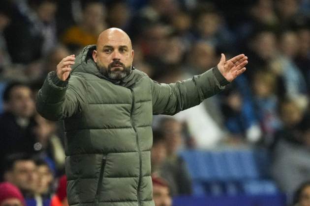 Manolo González en el Español - Valencia partido de la Liga / Foto: EFE