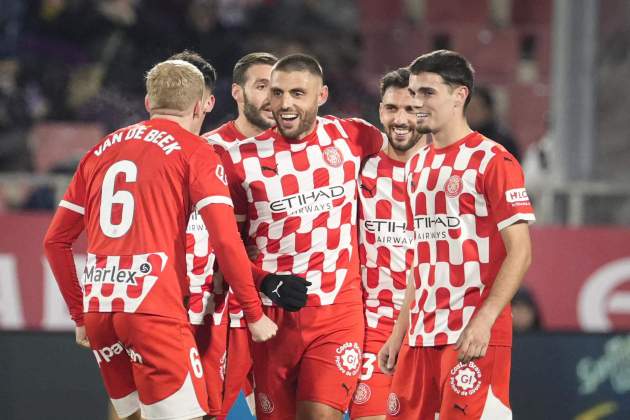 David López gol Girona Valladolid / Foto: EFE