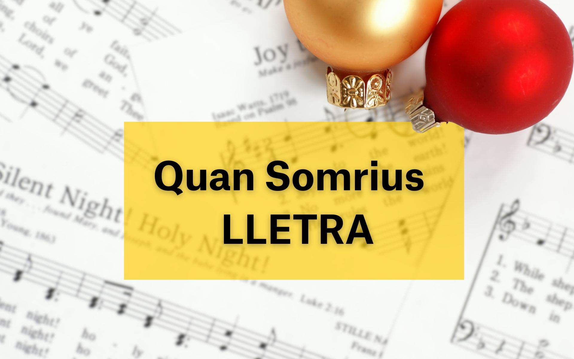 Quan somrius de Josep Thió: la letra de una de las canciones de Navidad en catalán más bonitas