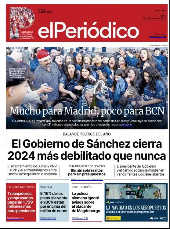 Portada 'El Periodico'