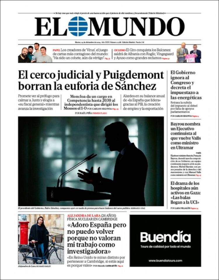 Portada 'El Mundo'