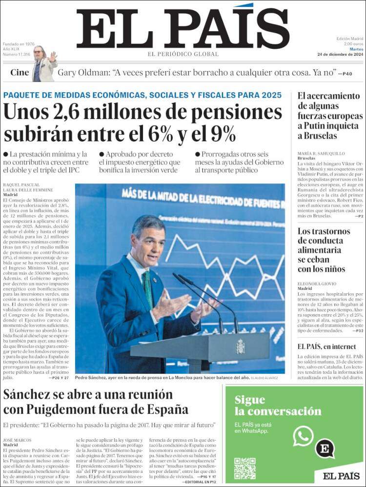 Portada 'El País'