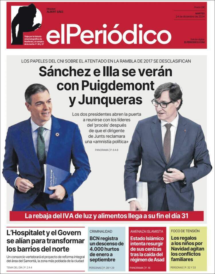 Portada 'El Periódico'