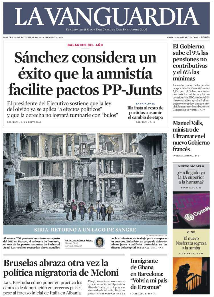 Portada 'La Vanguardia'