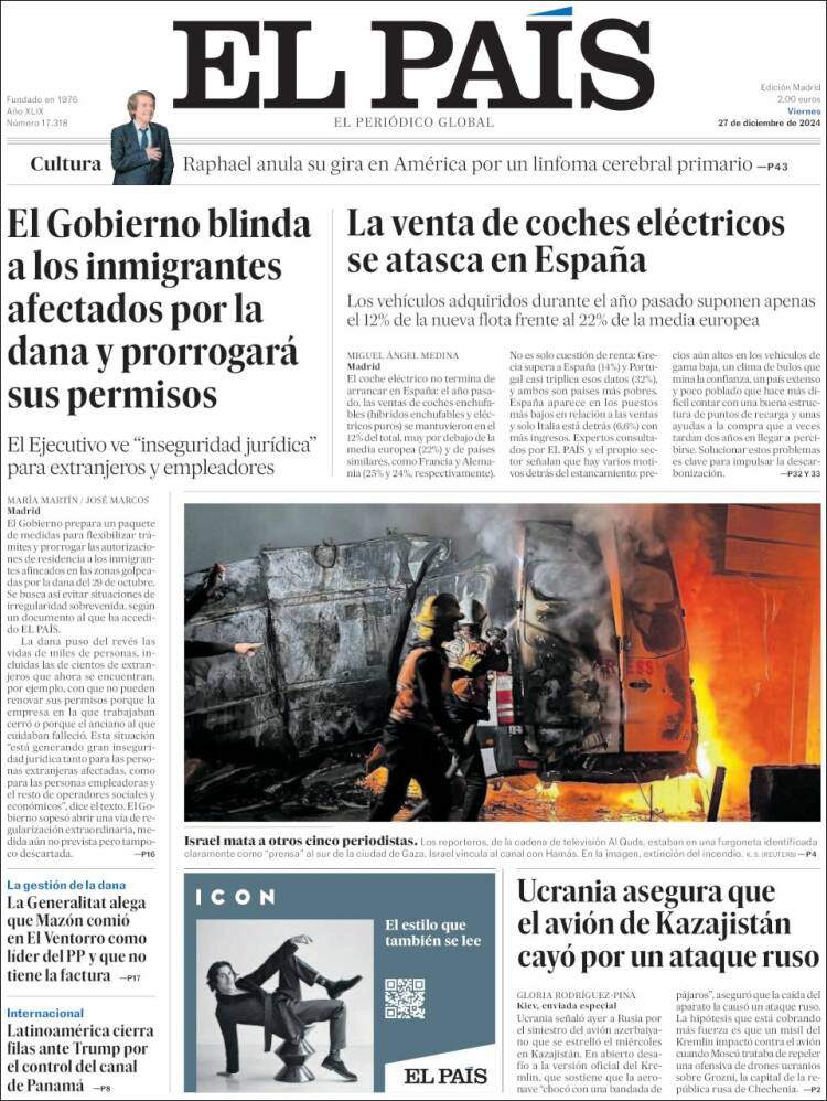 Portada 'El País'