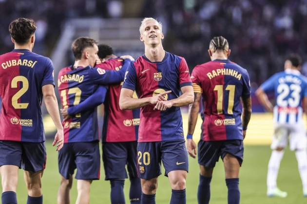 Dani Olmo celebración Barça Europa Press