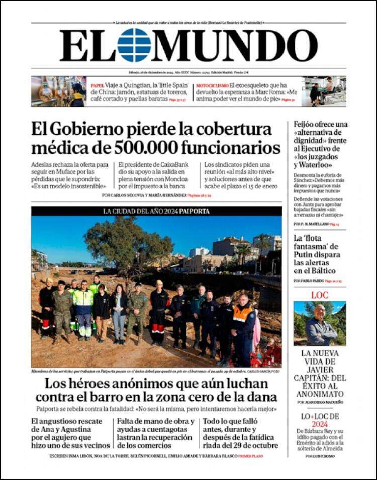 Portada El Mundo 28 desembre