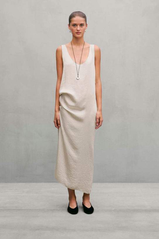 Vestido largo escote redondo1 Vestido largo escote redondo1