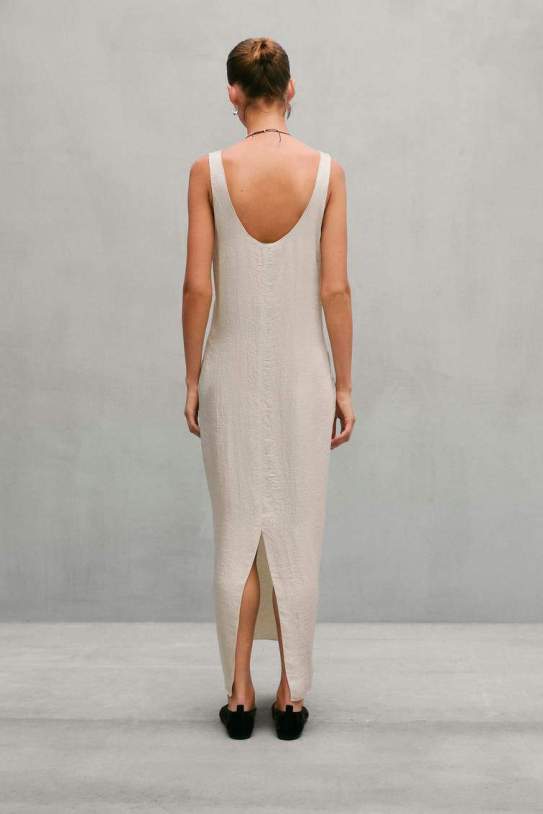 Vestido largo escote redondo Vestido largo escote redondo