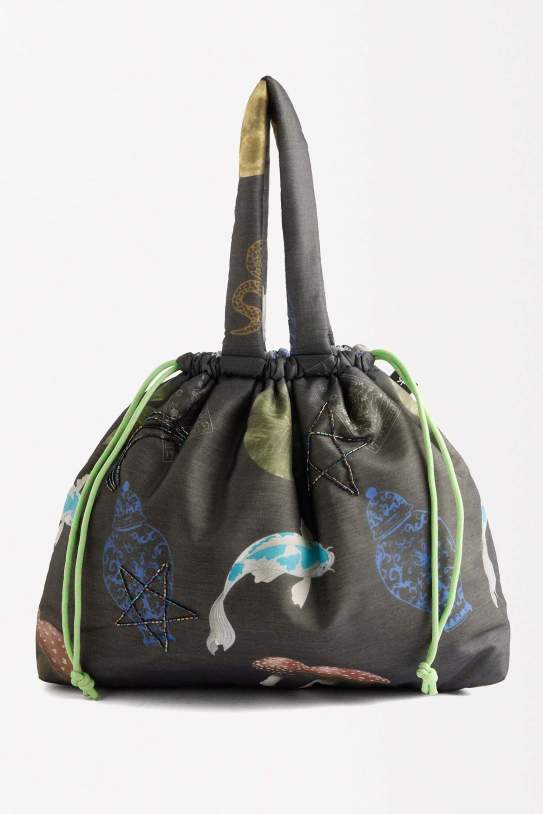 Bolso shopper de nylon estampado