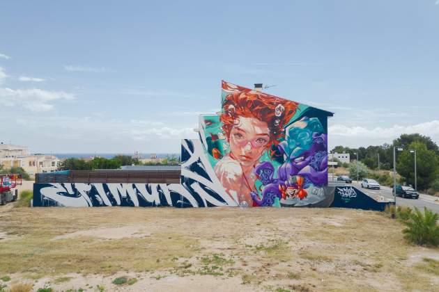 mural sota el mar Asem navarro street art cities