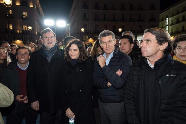 Feijóo, Rajoy, Aznar i Ayuso a la protesta de Veneçuela   PP (Diego Puerta)