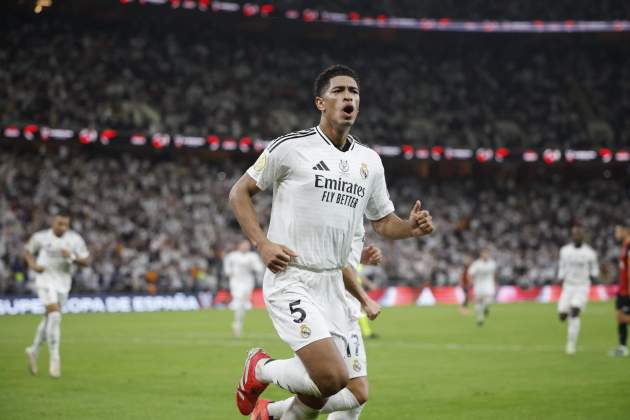 Jude Bellingham celebra su gol con el Real Madrid contra el Mallorca / Foto: EFE