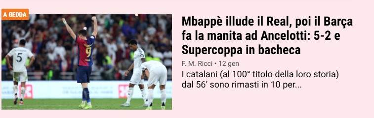 Gazzetta dello Sport Barça Madrid