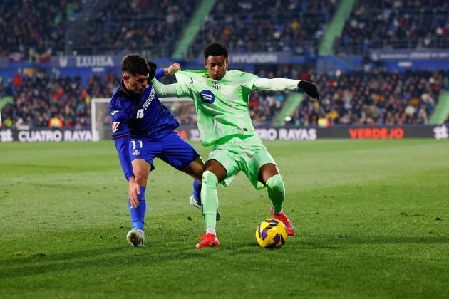 Alejandro Balde, durante el Getafe - Barça / Foto: Europa Press