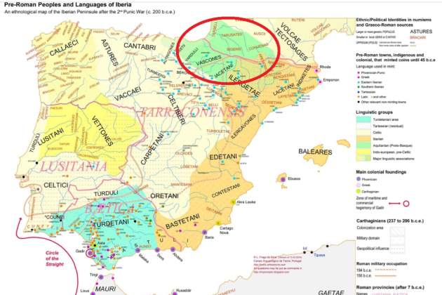 Mapa de los pueblos pre romanos de la península ibérica. Fuente: Universidad de Lisboa