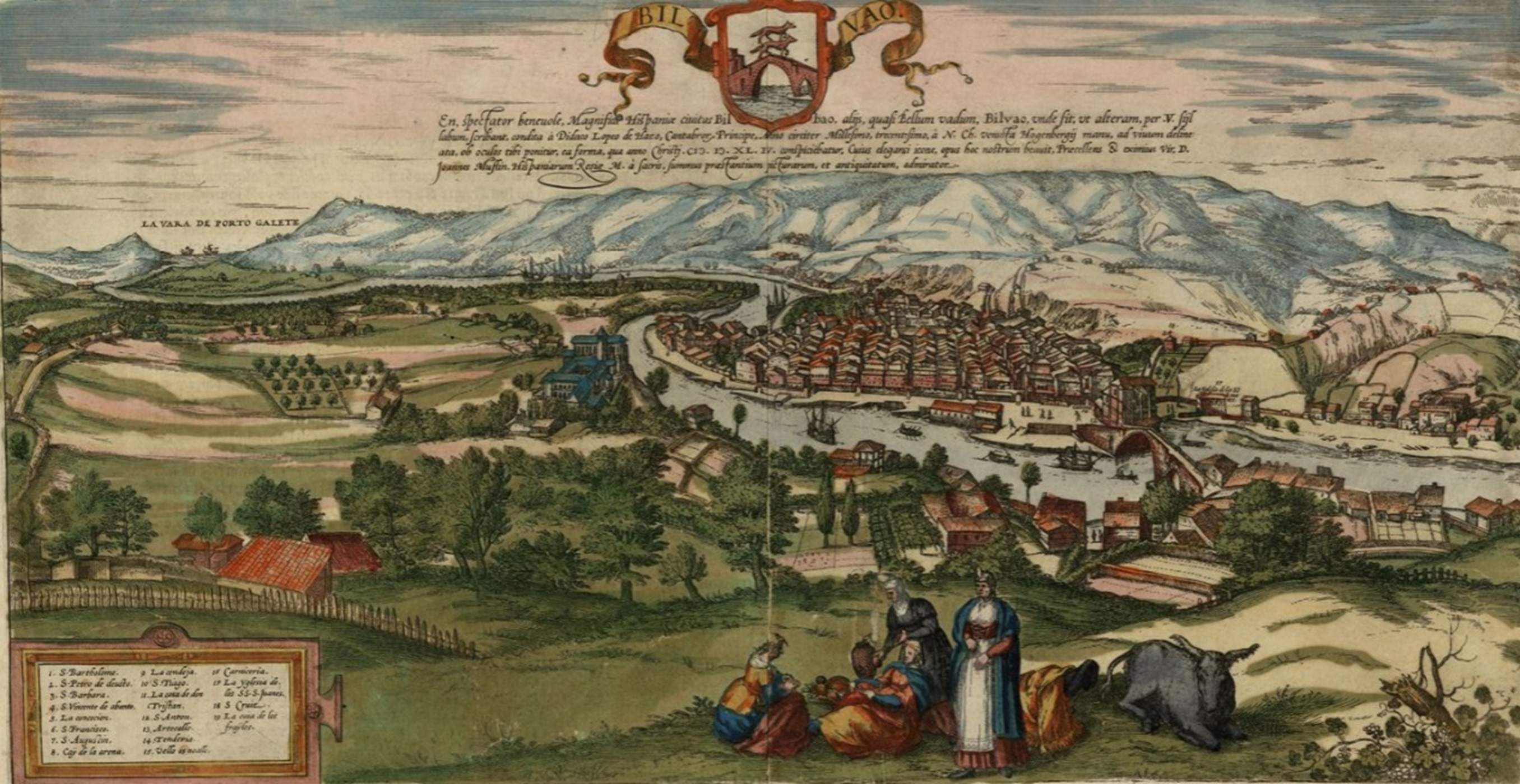 Vista de Bilbao (1567). Fuente Cartoteca de Catalunya