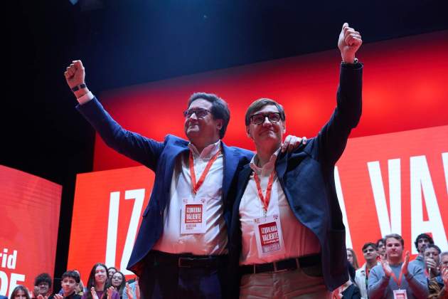 Óscar López i Salvador Illa al Congrés del PSOE de Madrid   Europa Press