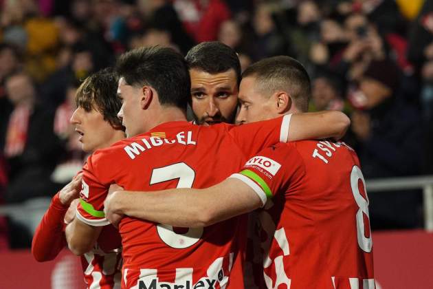 Abel Ruiz gol Girona Las Palmas / Foto: EFE