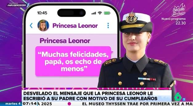 Felicitació d'Elionor a Felip pel seu aniversari La Sexta