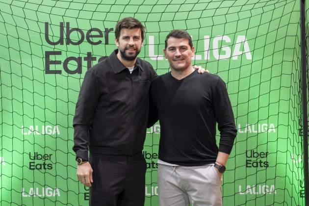 Gerard Piqué Iker Casillas presentación Uber Eats / Foto: EFE