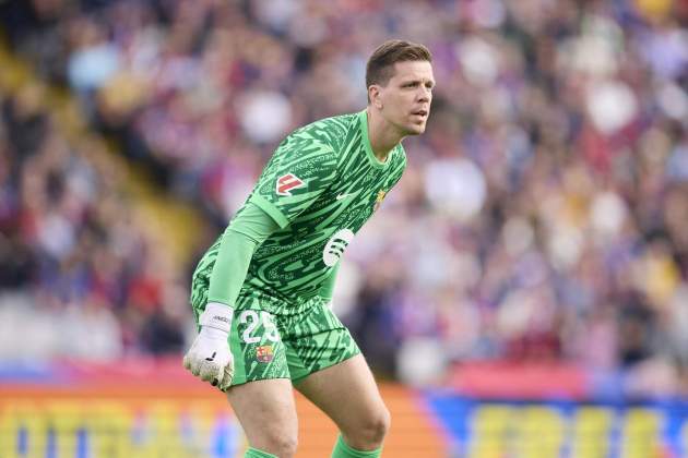 Szczęsny, disputando un partido con el Barça en Montjuïc / Foto: Europa Press