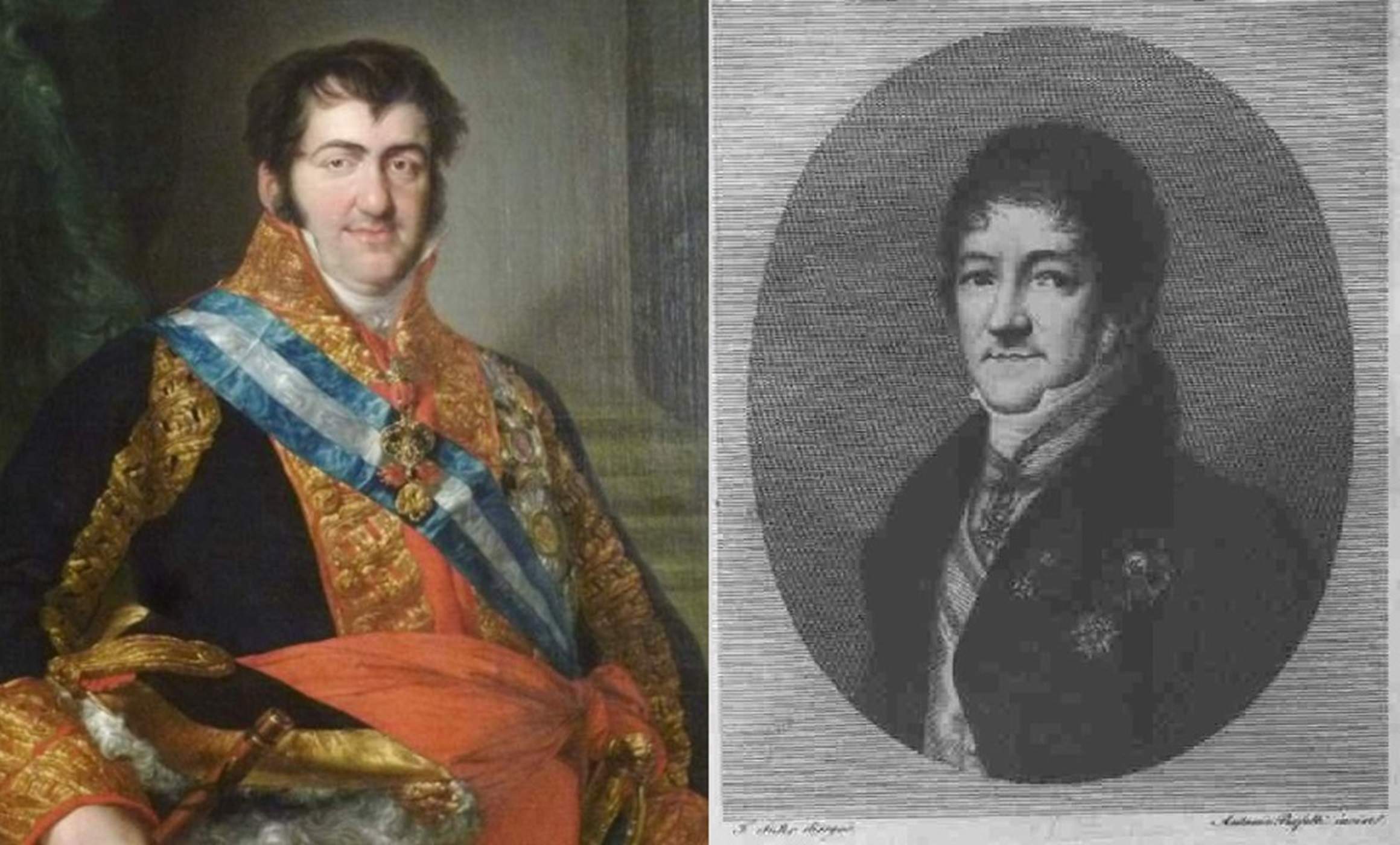 Fernando VII y Luis de Onis. Fuente Museo del Prado y Wikimedia Commons