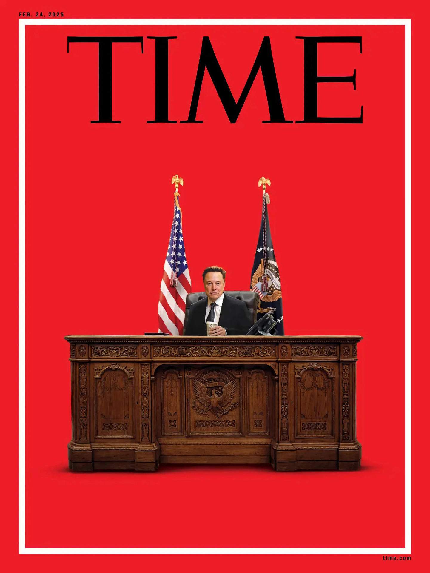 La provocativa portada de 'Time': Elon Musk ocupant el lloc de Donald Trump al Despatx Oval