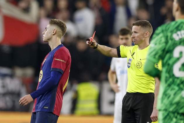 Fermín López expulsión Sevilla Barça EFE